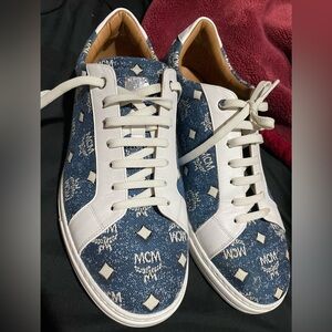 MCM Men's Terrain Lo
Sneakers in Denim Jacquard